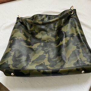 Mark & Graham Camouflage Shoulder Bag with Gold Accents